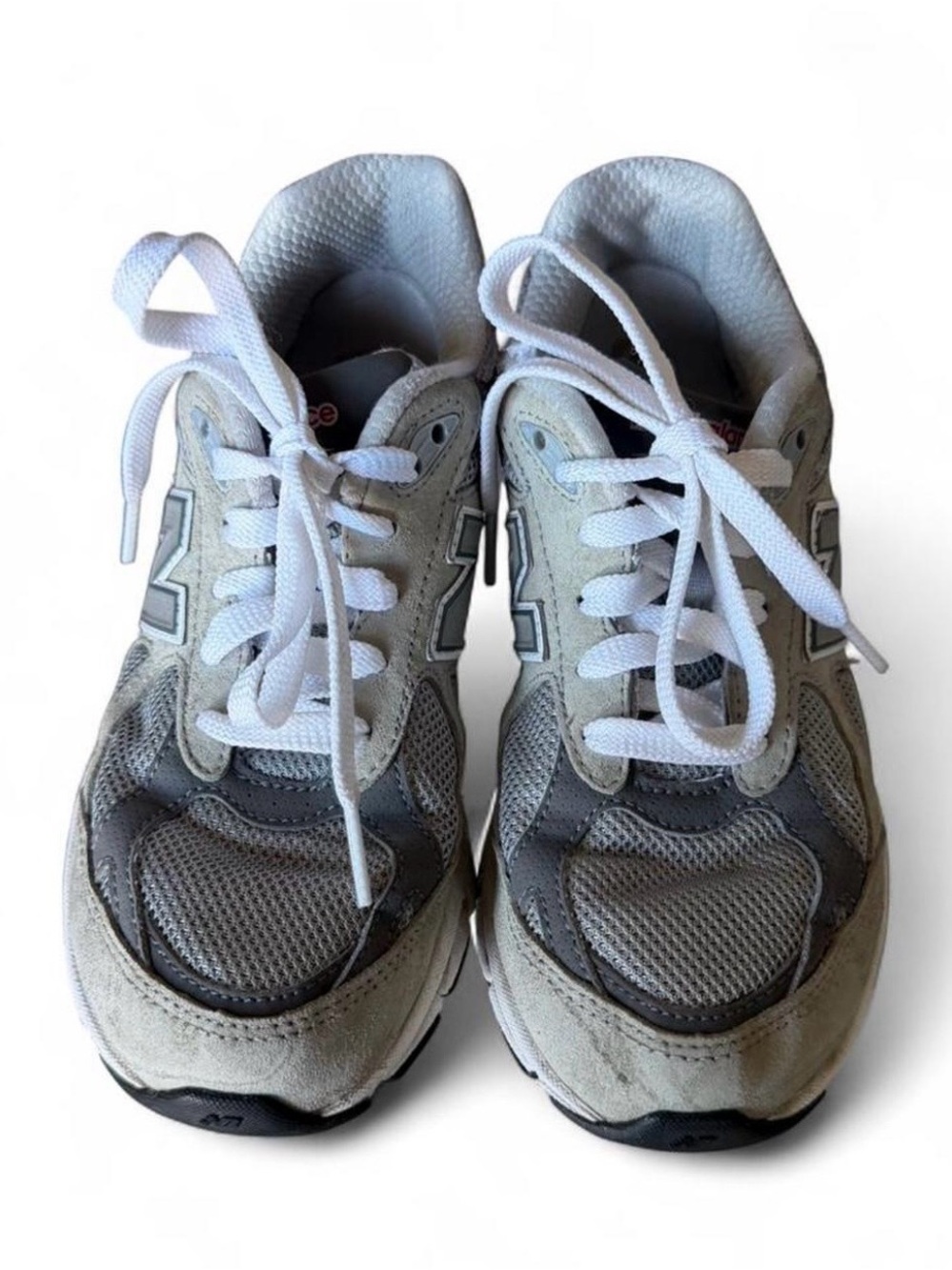 New Balance Kids' Gray and White Athletic Sneakers